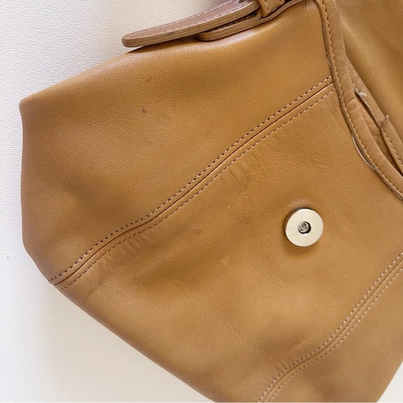 Coach Bag Soho 4108 Leather Crossbody Flap Satchel Vintage Classic Minimal Tan - Picture 14 of 16